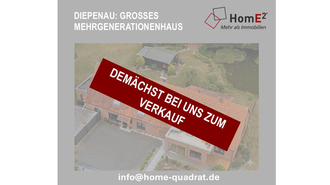 Exklusives Mehrgenerationenhaus mit parkähnlichem Grundstück, Teichanlage & eigenem Waldstück in Diepenau – bald im Verkauf